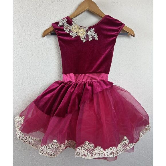 Dance Costume Weissman Showtime #15371 Recital Jazz Tap Tutu Dress‎ Size 1C Red - Picture 1 of 15